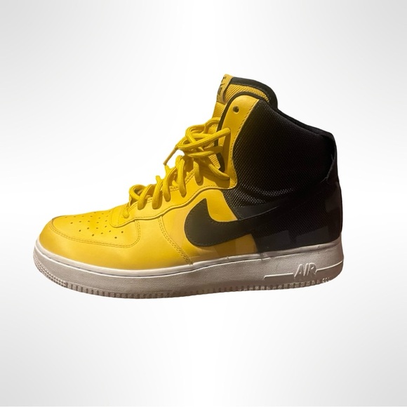 Nike Yellow and Black High-Top 07 Airforce 1 Ochre men’s size 9 - Picture 1 of 11